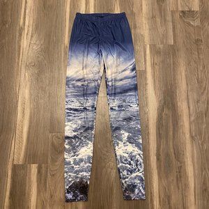 Xhilartion Ocean Print Leggings